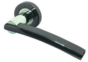 Modena Lever Door Handle Set (Black Nickel)